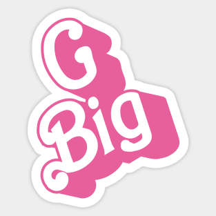 GBig Pink, Little big grand big reveal college sorority bid day Sticker